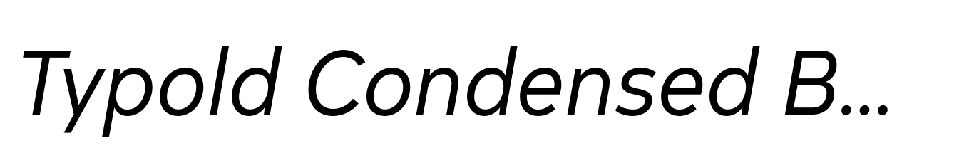 Typold Condensed Book Italic